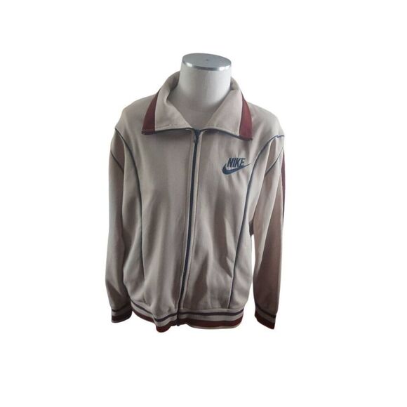 Vintage Nike track jacket Unisex large brown and tan men's women's large warm up - Picture 1 of 3